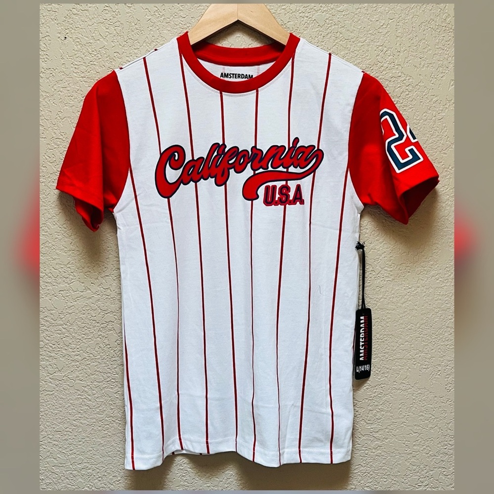 Boy Youth Size Large California Striped T-Shirt Size Large (14/16)